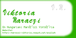 viktoria maraczi business card